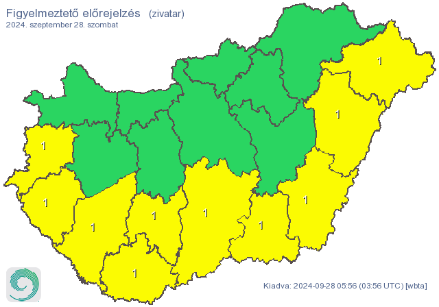 Zivatarok miatt veszélyjelzés / Fotó: met.hu